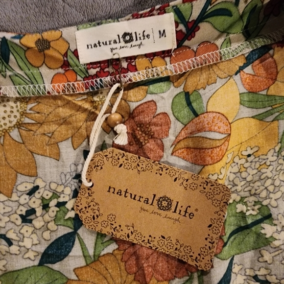 SOPHIA NATURAL LIFE MAXI FLORAL WRAP DRESS NWT SIZE MEDIUM - Picture 4 of 15